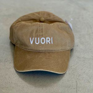 Vuori Ball Cap Hat NWT in Camel, Spellout V8027 Unisex